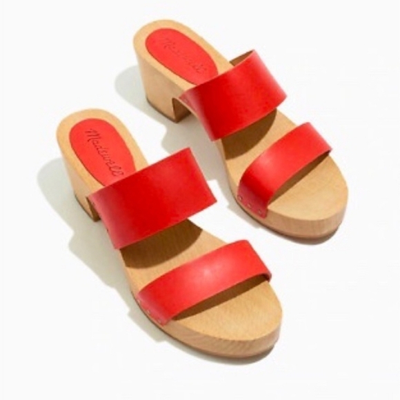 Madewell Shoes - Madewell Clara Wooden Clogs 2 Strap Sandals Size 9.5